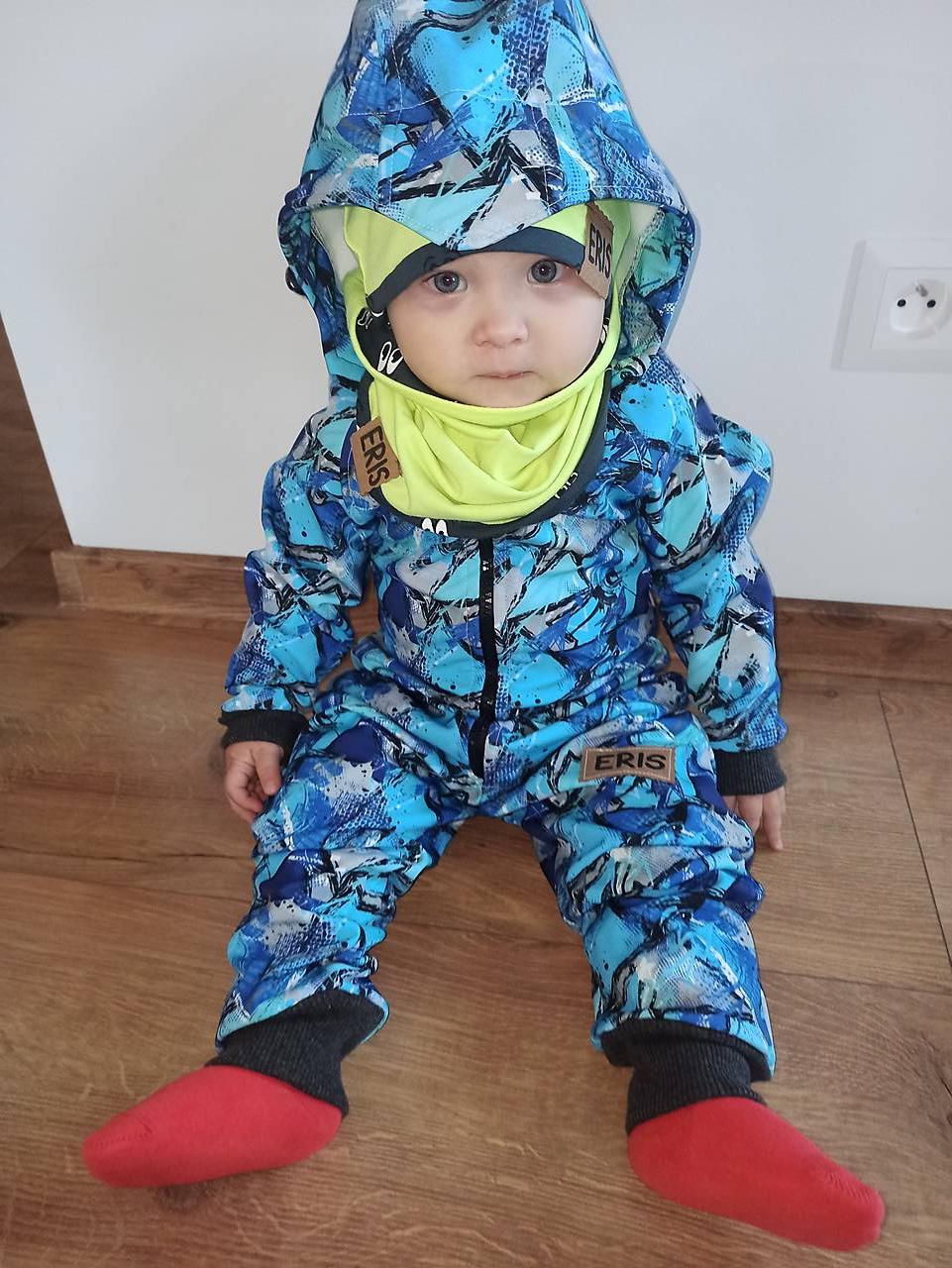 Softshellový overal MODRÉ TVARY