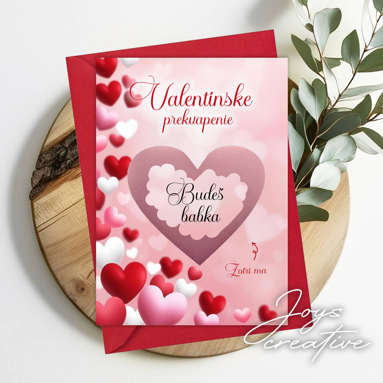 Stieracia valentínska kartička Budeš tatino (budeš babka)