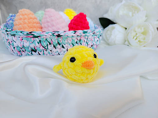 Dekorácie - Háčkované kuriatko Veľká noc - 17282399_