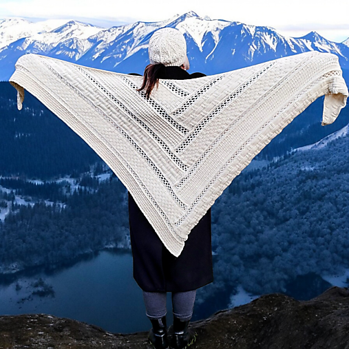 Šatky - Šatka háčkovaná - Bohyňa prameňov - 17282186_