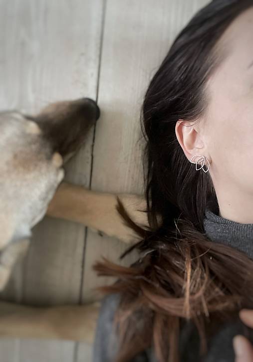 Náušnice - Náušnice tři lístky - 17287815_