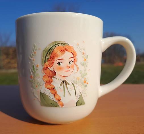 Nádoby - Keramický hrnček smotanový Anna zo Zeleného domu 300ml (H3) - 17286763_