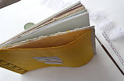 Papiernictvo - Zápisník z ručného papiera A4- Žltý - 17285709_