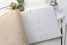 Papiernictvo - Zápisník z ručného papiera A4- Žltý - 17285710_