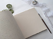 Papiernictvo - Zápisník z ručného papiera A4- Žltý - 17285712_