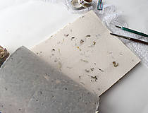 Papiernictvo - Zápisník z ručného papiera A4- Modrý - 17285761_
