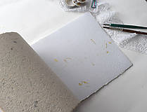 Papiernictvo - Zápisník z ručného papiera A4- Modrý - 17285764_