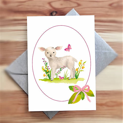 Papiernictvo - Velikonoční PŘÁNÍ S OBÁLKOU - Ovečka 2.  20167 - 17287293_