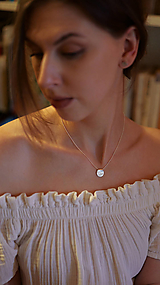  - Náhrdelník s medailónom Minimal~ Striebro Ag 925/1000 - 17289914_