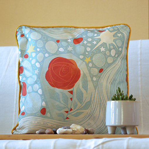 Úžitkový textil - Vankúš Malý Princ - Ruža - 17289024_