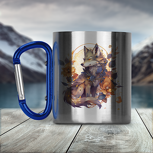 Nádoby - VLK nerezový termo hrnček - 17290149_