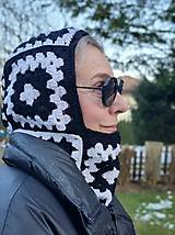 Čiapky, čelenky, klobúky - Háčkovaná BALAKLAVA z merino vlny - 17292952_