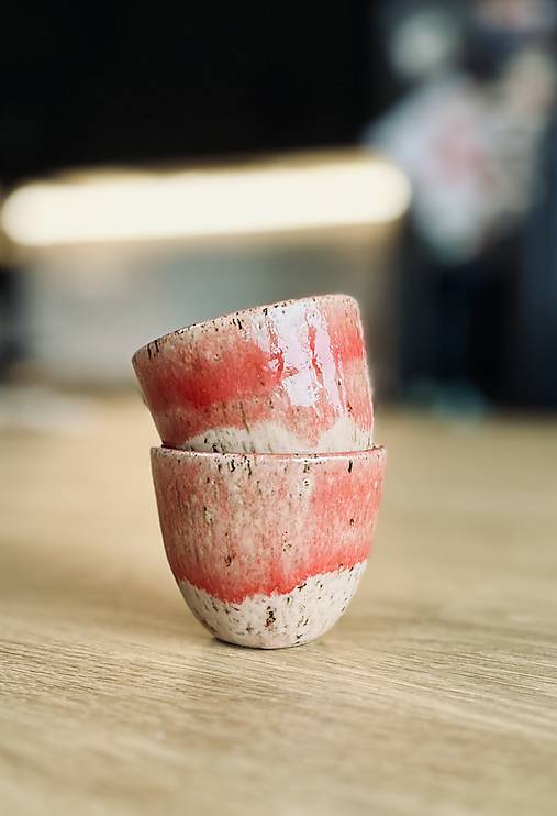 Espresso pohárik (korálová) kamenina