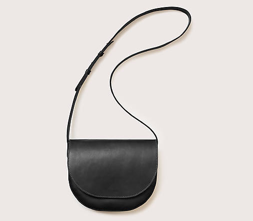 Kabelky - Kožená crossbody kabelka SADDLE BAG MINI  | čierna (L + zadné vrecko na zips) - 17294019_