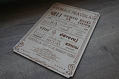 Dekorácie - Tabuľka Domáce pravidlá - 17293236_
