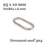 Komponenty - Spoj.ovál 23x10mm /M9062/ - nerez. oceľ 304 - 17296247_
