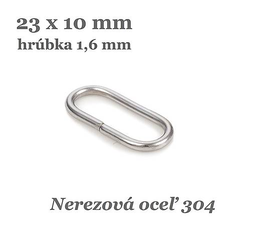Komponenty - Spoj.ovál 23x10mm /M9062/ - nerez. oceľ 304 - 17296247_