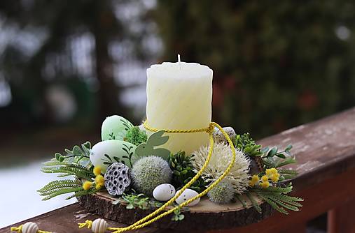 Dekorácie - Veľkonočný svietnik - 17294658_