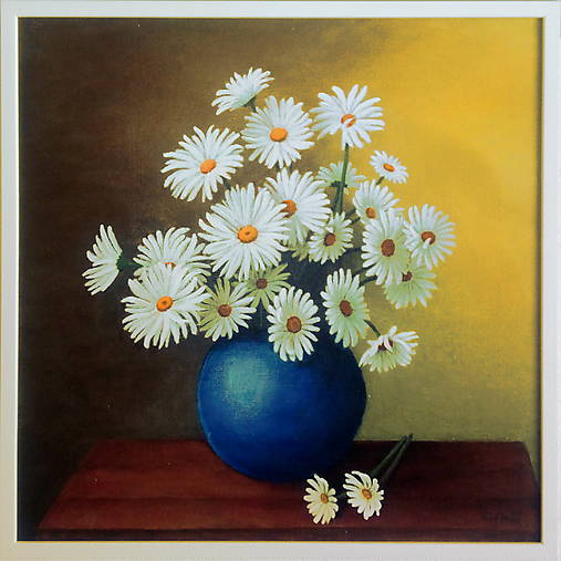Obrazy - Biele margarétky - 17296028_