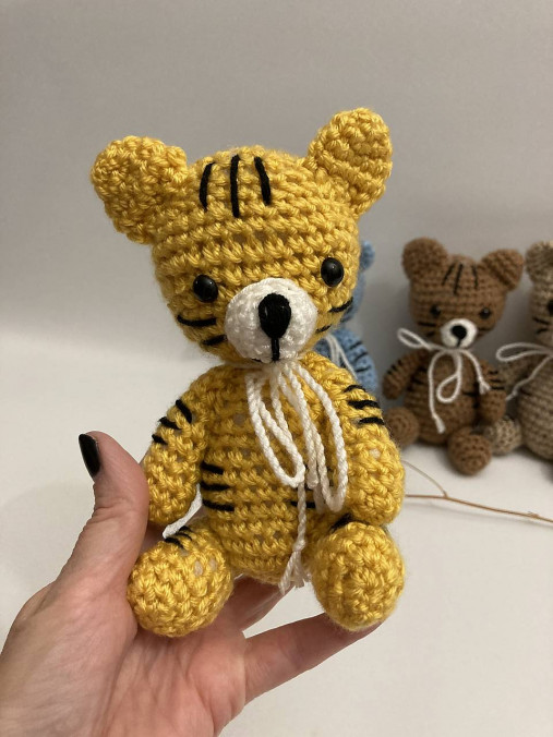 Hračky - Hačkovaná Hračka TIGER /5 farieb/ (žltý) - 17296073_