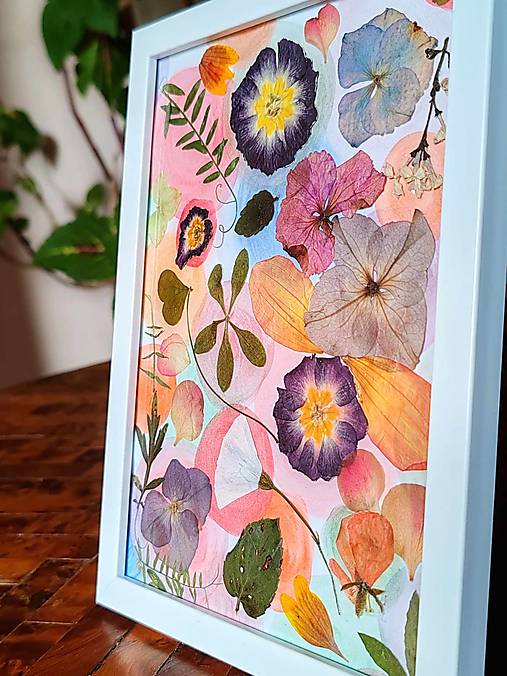 Obrazy - Na záhradke - A5 - biely rám - 17296770_