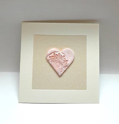 Papiernictvo - Blahoželanie / pohľadnica ... so srdiečkom - 17300367_