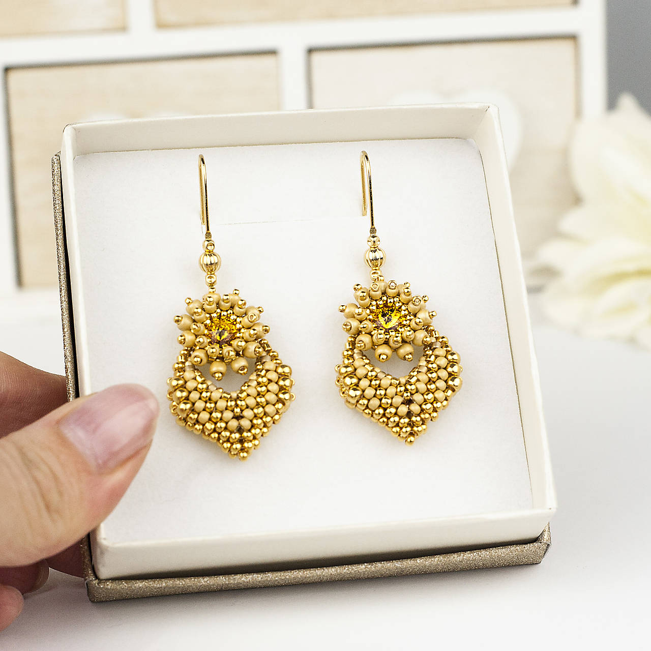 náušnice MOODS Élégance (zlatá)