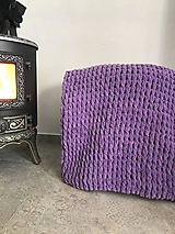  - IHNEĎ SKLADOM! 162x110 cm, PUFFY deka, mäkučká, hrejivá, hebká (fialová) - 17299603_