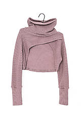 Svetre a kardigány - Čierne pleteninové bolero s vysokým golierom - 17299952_