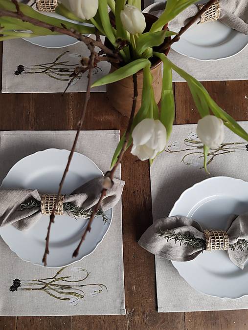 Úžitkový textil - Prestieranie snežienky - 17300397_