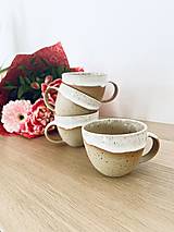 Nádoby - Cappuccino šálka (biela) kamenina - 17299011_