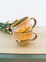 Nádoby - Cappuccino šálka (tekvicová) kamenina - 17300716_