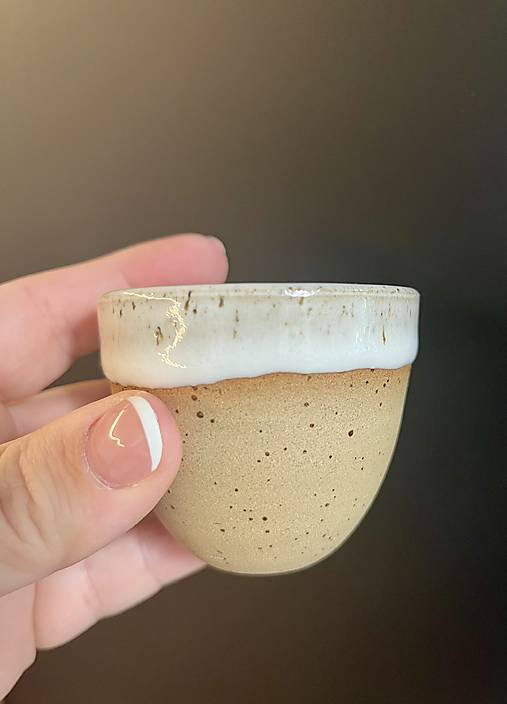 Espresso pohárik (biela) kamenina