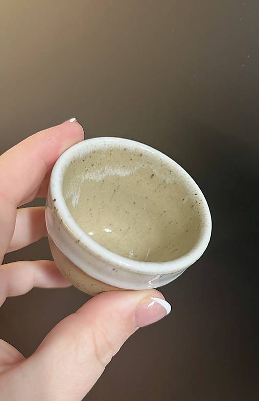 Espresso pohárik (biela) kamenina