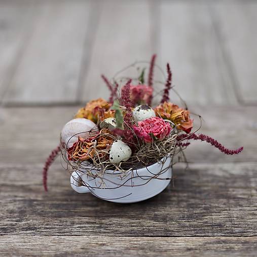 Dekorácie - Jarná šálka - 17299917_