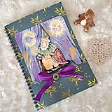 Papiernictvo - Kúzelná ovečka - handmade skicárik - akvarelové papiere - 17302633_