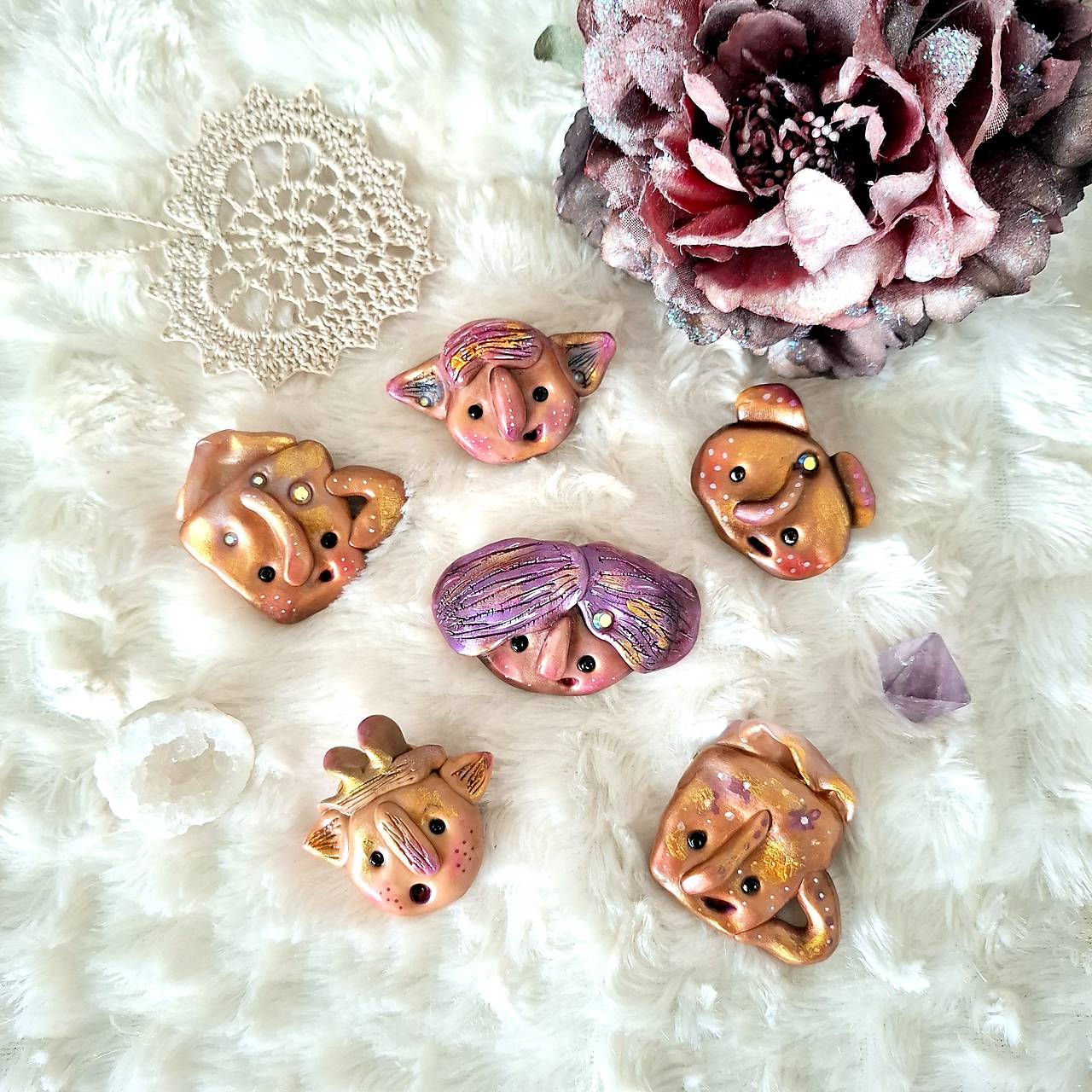 Tvorčekovia - brošničky