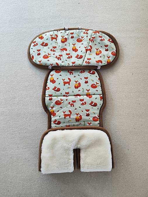 Detský textil - VLNIENKA Podložka do autosedačky britax romer king 2 9-18 kg 100% Merino proti poteniu a prechladnutiu Líška - 17301908_