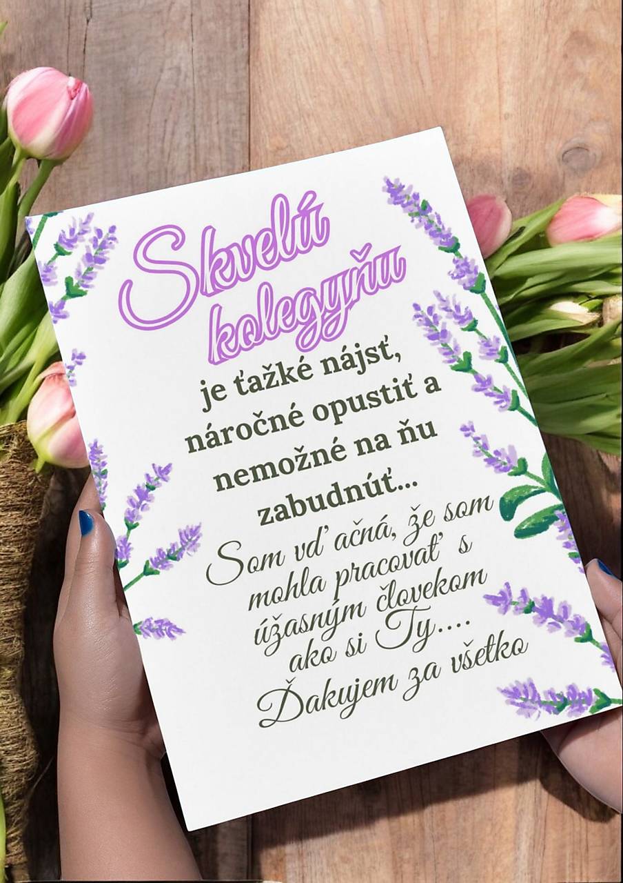 Tabuľka pre skvelú kolegyňu 