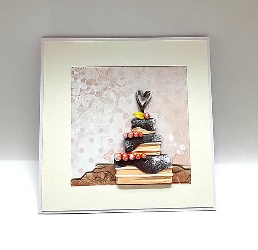 Papiernictvo - Blahoželanie / pohľadnica ... narodeninová torta - 17307142_