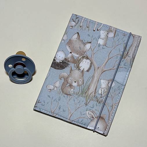 Detské doplnky - Mláďatá v lese - obal na očkovací preukaz s kapsičkami - 17308029_