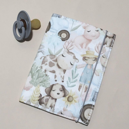 Detské doplnky - Farma - obal na očkovací preukaz s kapsičkami - 17308064_