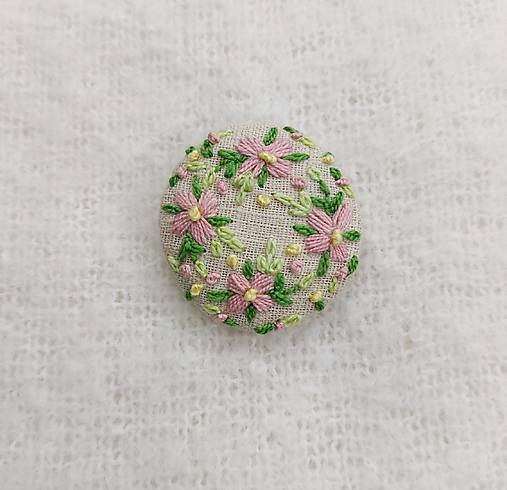 Brošne - Výšivaná jarná brošňa (svieža jar) - 17306248_