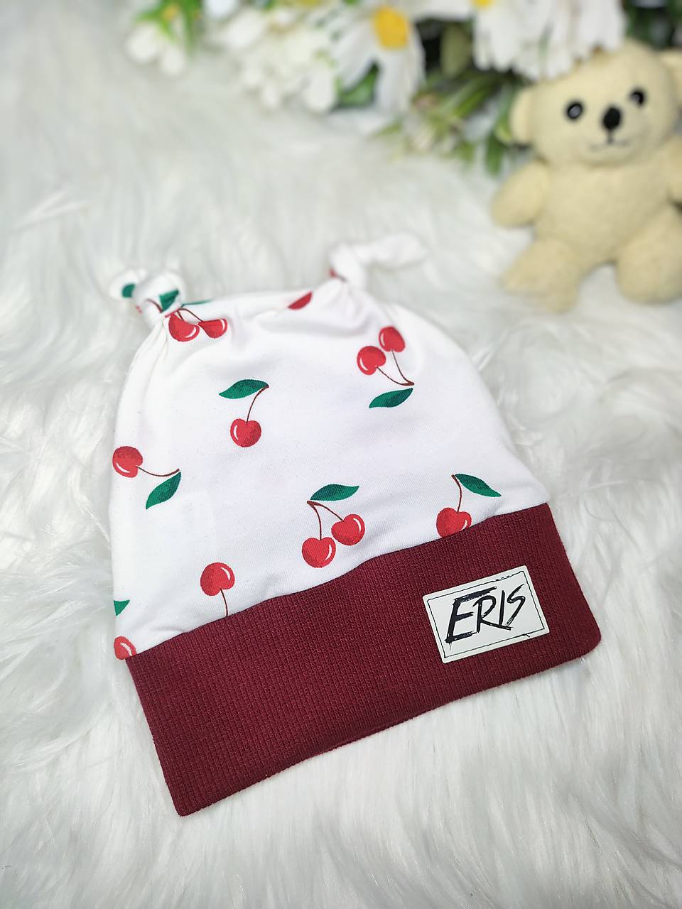 Uzlíková čiapočka ČEREŠNIČKY