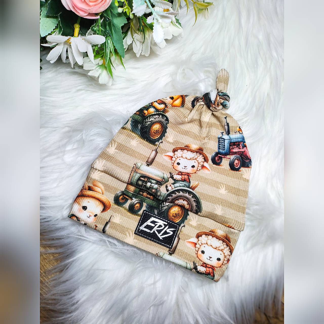 Uzlíková čiapočka ZVIERATKÁ V TRAKTOROCH