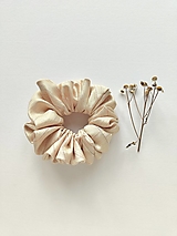 Ozdoby do vlasov - Basic MAXI scrunchie (Smotanová) - 17304689_