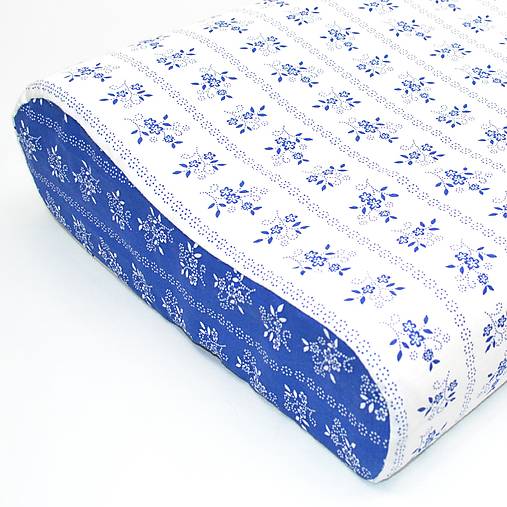 Úžitkový textil - Bielo modrá krojová - obliečka na anatomický vankúš - 17304469_