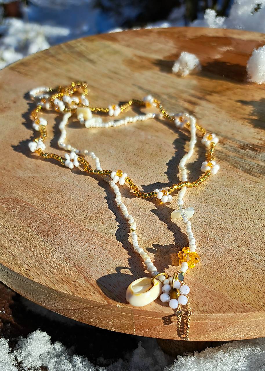 Korálkový náhrdelník sunset 