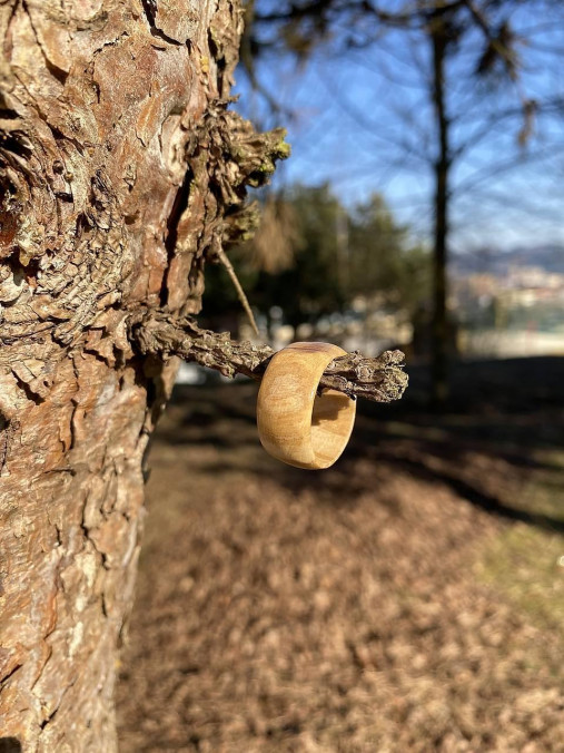 Prstene - Drevený prsteň - 17304219_