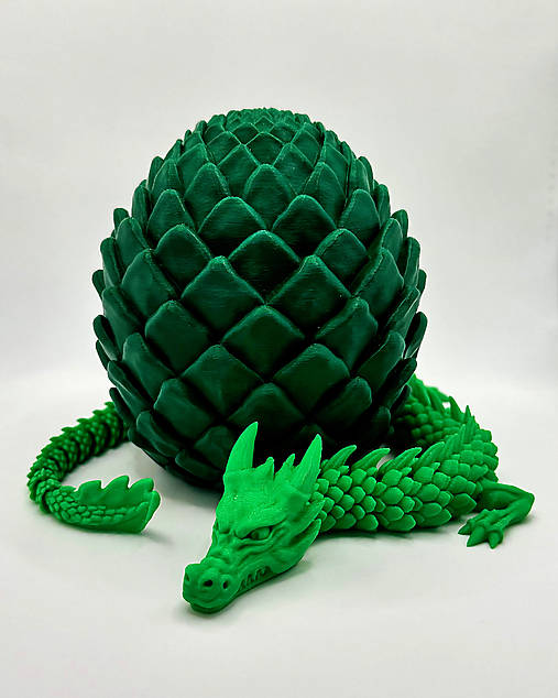 Hračky - Flexibilný drak – hračka plná fantázie!  (Sada Drak s Vajcom z klasického PLA plastu) - 17305486_